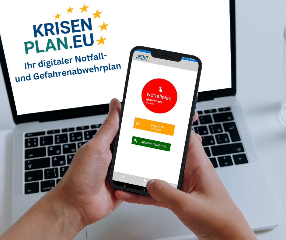 KRISENPLAN.EU: Notfall- und Gefahrenabwehrplan für Desktop, Handy-App